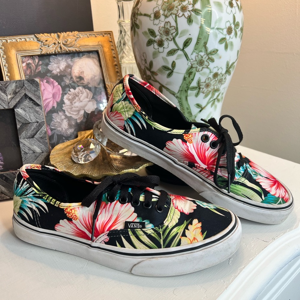 Vans Low Pro Hawaiian Tropical luau canvas tennis shoes sneakers